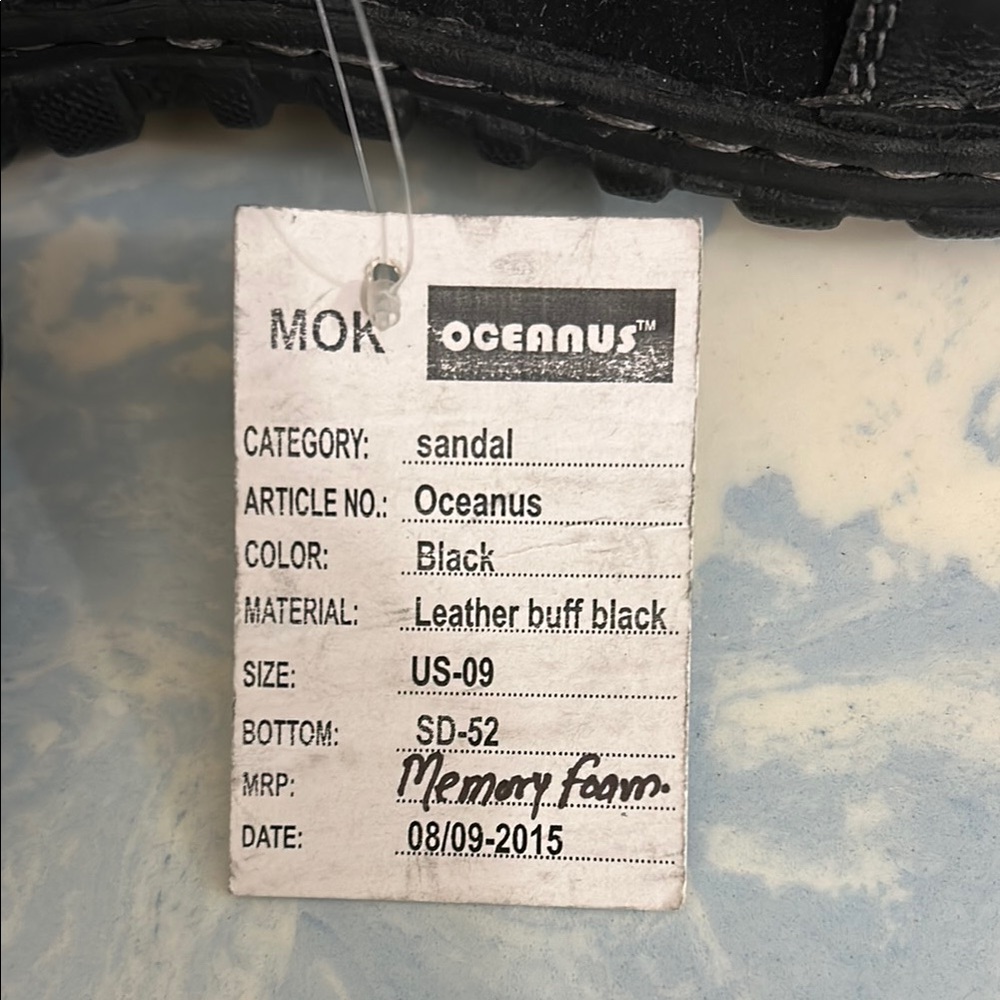 Oceanus Men’s Leather Sandals NWT - Picture 6 of 8